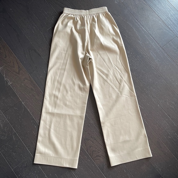 Nanushka Odessa wide leg pants vegan leather in cream white in small - Picture 4 of 6